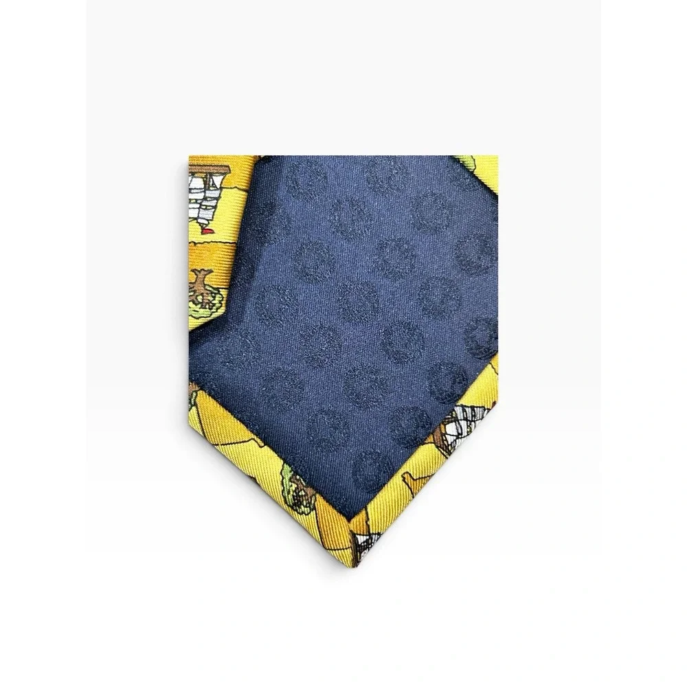 100% Silk Tie State Of Connecticut Ships  Trees Rivetz of Boston - NEW Old Stock
